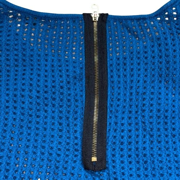Jeanne Pierre Woman Open Knit 3/4 Length Sleeve Sweater-Blue-XXL-GUC - Picture 5 of 5